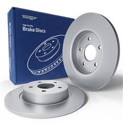 2x Les disques de frein pour Ford Focus II Hayon, Cabriolet, Break, Berline (2004-2012) - pleine - 280mm - Tomex - TX 71-75 (essieu arrière)