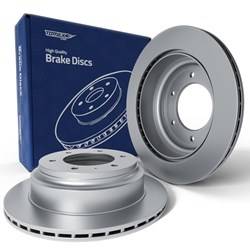 2x Les disques de frein pour Opel Frontera B SUV (1998-2004) - ventilé - 313mm - Tomex - TX 73-70 (essieu arrière)