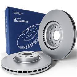 2x Les disques de frein pour Volkswagen Caddy Alltrack Break, Van (2015-2020) - ventilé - 312mm - Tomex - TX 71-12 (essieu avant)