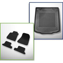 Ensemble: tapis feutre + tapis de coffre pour Alfa Romeo Brera (12.2005-2010) 3 porte - Standard