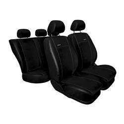 Housses de siège sur mesure pour Volkswagen Golf VI Hayon (2008-2012) banquette arrière divisée 2+1 avec accoudoir - housse siege voiture - couverture siege - Auto-Dekor - Premium - noir