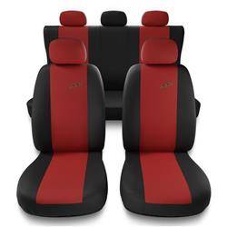 Housses de siège universelles pour Alfa Romeo 156 I, II (1997-2007) - housse siege voiture universelles - couverture siege - rouge - Auto-Dekor - XR