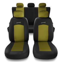 Housses de siège universelles pour Audi A4 B5, B6, B7, B8, B9 (1995-....) - housse siege voiture universelles - couverture siege - jaune - Auto-Dekor - Sport Line