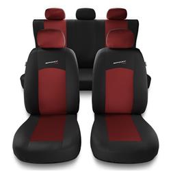 Housses de siège universelles pour Chevrolet Captiva I, II (2006-2019) - housse siege voiture universelles - couverture siege - rouge - Auto-Dekor - Sport Line