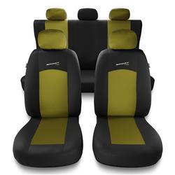 Housses de siège universelles pour Dacia Duster I, II (2010-2019) - housse siege voiture universelles - couverture siege - jaune - Auto-Dekor - Sport Line