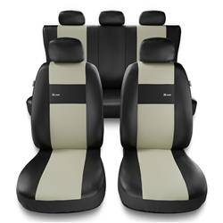 Housses de siège universelles pour Daihatsu Sirion I, II, III (1998-2019) - housse siege voiture universelles - couverture siege - beige - Auto-Dekor - X-Line