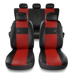 Housses de siège universelles pour Daihatsu Sirion I, II, III (1998-2019) - housse siege voiture universelles - couverture siege - rouge - Auto-Dekor - X-Line