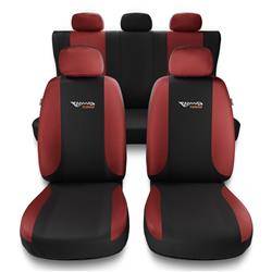 Housses de siège universelles pour Nissan Juke (2010-2019) - housse siege voiture universelles - couverture siege - rouge - Auto-Dekor - Tuning