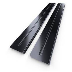 Protections de seuils de portes en acier pour Peugeot 207 Hayon (3 portes) - (2006-2012) - Croni - Long Line - noir (surface poncée)