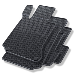 Tapis de sol en caoutchouc pour Mercedes-Benz Classe C W204 (2006-2014) - tapis de voiture - noir - Geyer & Hosaja - 860/4C