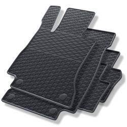 Tapis de sol en caoutchouc pour Mercedes-Benz Classe E W213 (2016-2023) - tapis de voiture - noir - Geyer & Hosaja - 913/4C