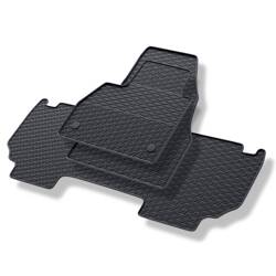 Tapis de sol en caoutchouc pour Renault Kangoo II (2008-2021) - tapis de voiture - noir - Geyer & Hosaja - 838/3C