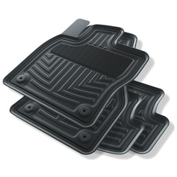 Tapis de sol en caoutchouc pour Seat Leon III (2012-2020) - tapis de voiture - noir - Geyer & Hosaja - 900/4C