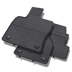 Tapis de sol en caoutchouc pour Skoda Karoq (2017-....) - tapis de voiture - noir - Geyer & Hosaja - 893/4C