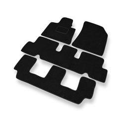 Tapis de sol feutre pour Citroen C4 Grand Picasso II (2013-2018) - tapis de voiture - noir - DGS Autodywan