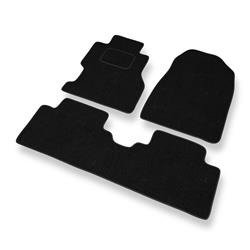 Tapis de sol feutre pour Honda Civic VII (3 portes, 4 portes) (2001-2005) - tapis de voiture - noir - DGS Autodywan