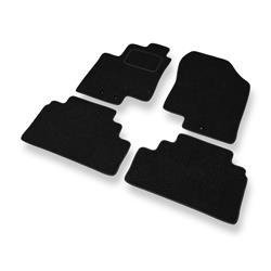 Tapis de sol feutre pour Hyundai ix20 (2010-2015) - tapis de voiture - noir - DGS Autodywan