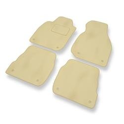 Tapis de sol velours pour Audi A6 II C5 (1997-2004) - Premium tapis de voiture - beige - DGS Autodywan