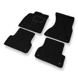 Tapis de sol velours pour Audi A6 IV C7 (2011-2018) - Premium tapis de voiture - noir - DGS Autodywan