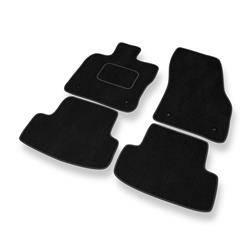 Tapis de sol velours pour Audi Q2 (2016-....) - Premium tapis de voiture - noir - DGS Autodywan