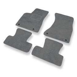 Tapis de sol velours pour Audi Q5 I 8R (2008-2016) - Premium tapis de voiture - gris - DGS Autodywan