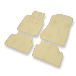 Tapis de sol velours pour BMW 1 E81/E87 (2004-2013) - Premium tapis de voiture - beige - DGS Autodywan