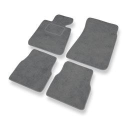 Tapis de sol velours pour BMW 3 M3 I E30 (1985-1992) - Premium tapis de voiture - gris - DGS Autodywan