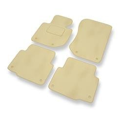 Tapis de sol velours pour BMW 3 M3 II E36 (1992-1999) - Premium tapis de voiture - beige - DGS Autodywan