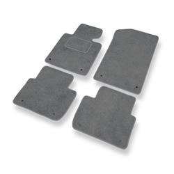 Tapis de sol velours pour BMW 3 M3 III E46 (2001-2006) - Premium tapis de voiture - gris - DGS Autodywan