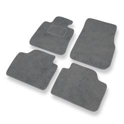 Tapis de sol velours pour BMW 3 V F30 (2012-2018) - Premium tapis de voiture - gris - DGS Autodywan