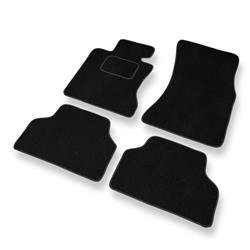 Tapis de sol velours pour BMW 5 M5 IV E60 (2005-2010) - Premium tapis de voiture - noir - DGS Autodywan