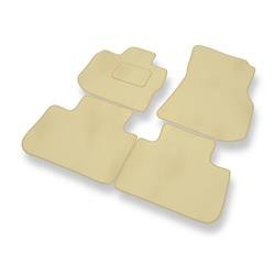 Tapis de sol velours pour BMW X3 (2018-....) - Premium tapis de voiture - beige - DGS Autodywan