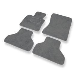 Tapis de sol velours pour BMW X5 II E70 (2007-2013) - Premium tapis de voiture - gris - DGS Autodywan