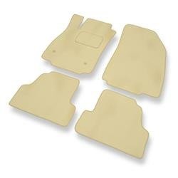 Tapis de sol velours pour Chevrolet Trax (2012-....) - Premium tapis de voiture - beige - DGS Autodywan