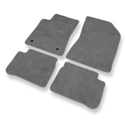 Tapis de sol velours pour Citroen C3 III (2016-....) - Premium tapis de voiture - gris - DGS Autodywan