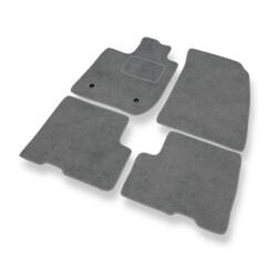 Tapis de sol velours pour Dacia Duster (2018-....) - Premium tapis de voiture - gris - DGS Autodywan