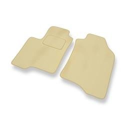 Tapis de sol velours pour Fiat Panda III (2012-....) - Premium tapis de voiture - beige - DGS Autodywan