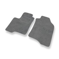 Tapis de sol velours pour Fiat Panda III (2012-....) - Premium tapis de voiture - gris - DGS Autodywan