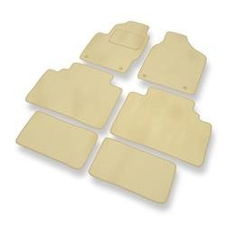 Tapis de sol velours pour Ford Galaxy I (1995-2000) - Premium tapis de voiture - beige - DGS Autodywan