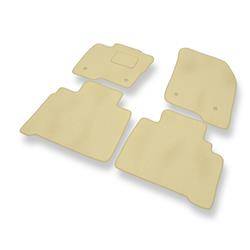 Tapis de sol velours pour Ford S-Max II (2015-....) - Premium tapis de voiture - beige - DGS Autodywan