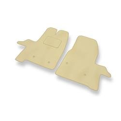 Tapis de sol velours pour Ford Transit VIII (2013-....) - Premium tapis de voiture - beige - DGS Autodywan