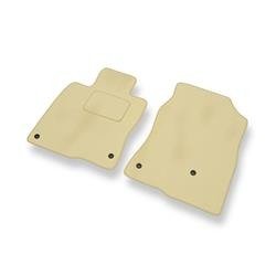 Tapis de sol velours pour Honda Civic X (3 portes, 5 portes) (2017-2021) - Premium tapis de voiture - beige - DGS Autodywan