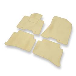 Tapis de sol velours pour Hyundai Tucson III (2015-2020) - Premium tapis de voiture - beige - DGS Autodywan