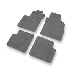 Tapis de sol velours pour Lancia Ypsilon IV (2011-....) - Premium tapis de voiture - gris - DGS Autodywan