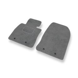 Tapis de sol velours pour Mazda 2 IV (2014-....) - Premium tapis de voiture - gris - DGS Autodywan