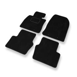 Tapis de sol velours pour Mazda 2 IV (2014-....) - Premium tapis de voiture - noir - DGS Autodywan