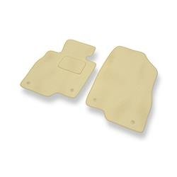 Tapis de sol velours pour Mazda 6 III (2012-....) - Premium tapis de voiture - beige - DGS Autodywan