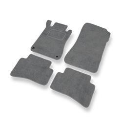 Tapis de sol velours pour Mercedes-Benz Classe C W203 (2000-2007) - Premium tapis de voiture - gris - DGS Autodywan