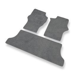 Tapis de sol velours pour Mitsubishi L400 (1994-2007) - Premium tapis de voiture - gris - DGS Autodywan