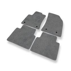 Tapis de sol velours pour Opel Crossland X (2017-....) - Premium tapis de voiture - gris - DGS Autodywan